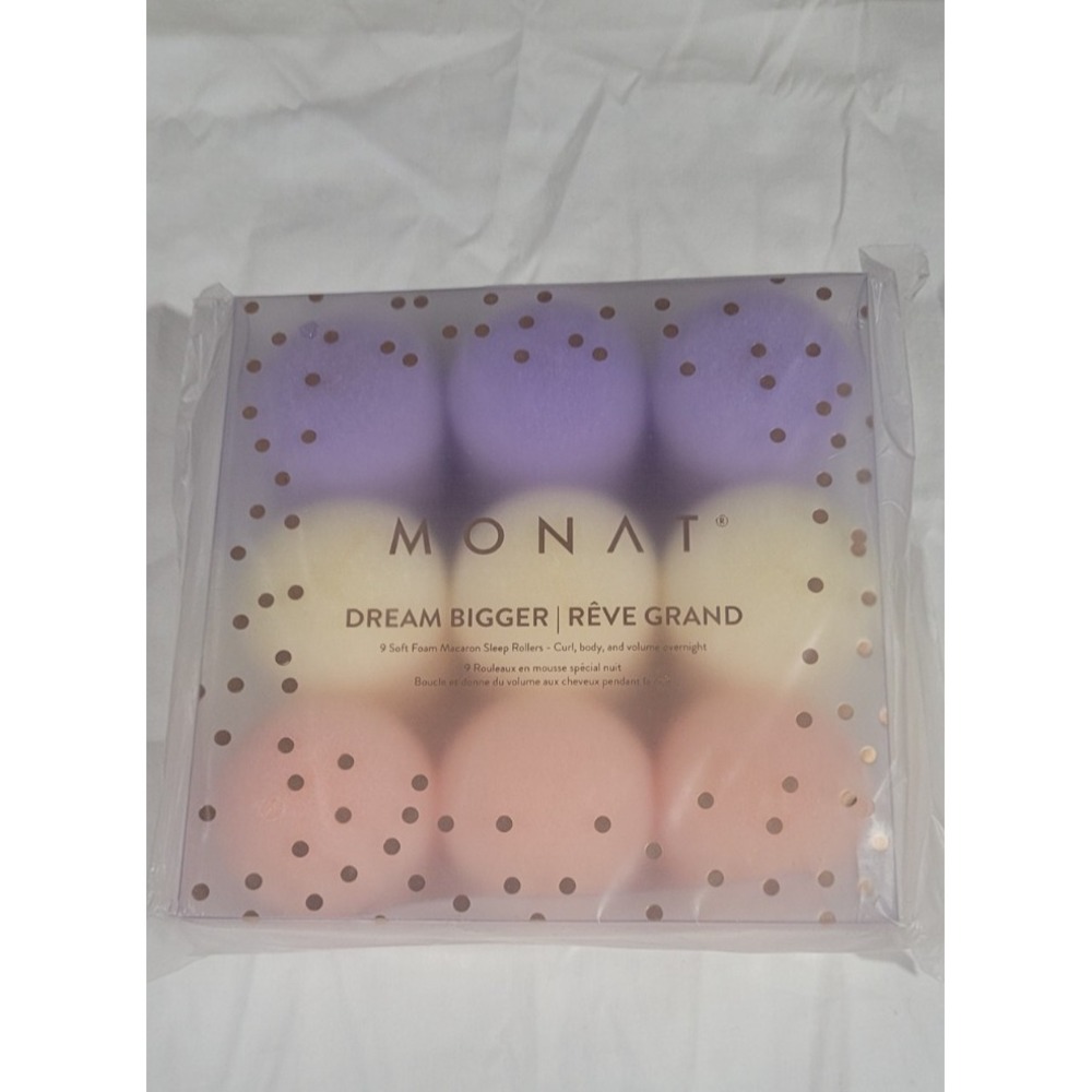 MONAT Dream Bigger Set of 9 Soft Foam Macaron Sleep Rollers Multicolor NEW